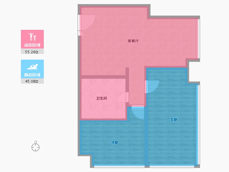 四川省-成都市-东方希望中心金融悦-90.97-户型库-动静分区