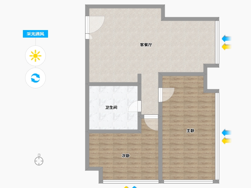 四川省-成都市-东方希望中心金融悦-90.97-户型库-采光通风