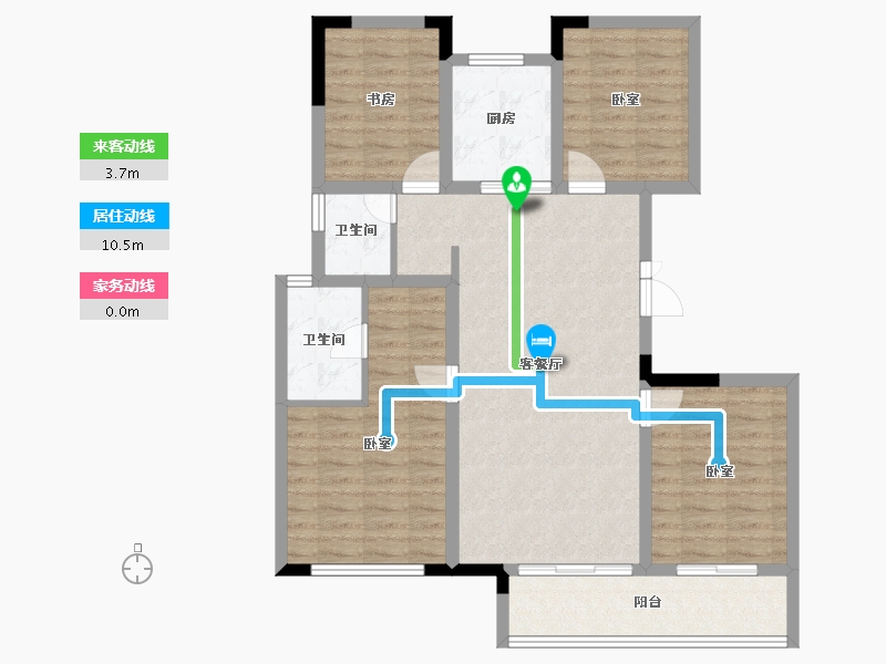 浙江省-杭州市-杭房众安·未珂宸铭府-96.00-户型库-动静线