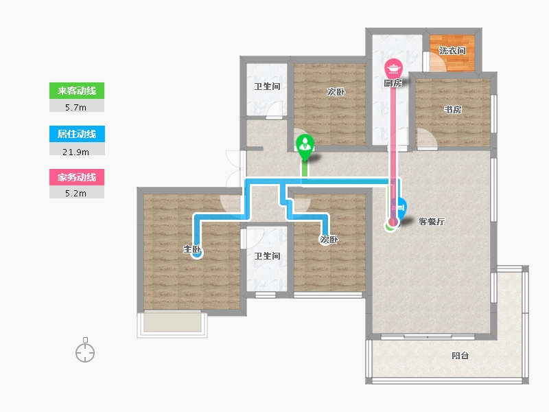 四川省-成都市-兴城人居海棠林语-115.71-户型库-动静线