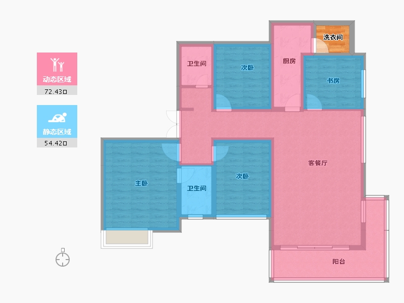 四川省-成都市-兴城人居海棠林语-115.71-户型库-动静分区