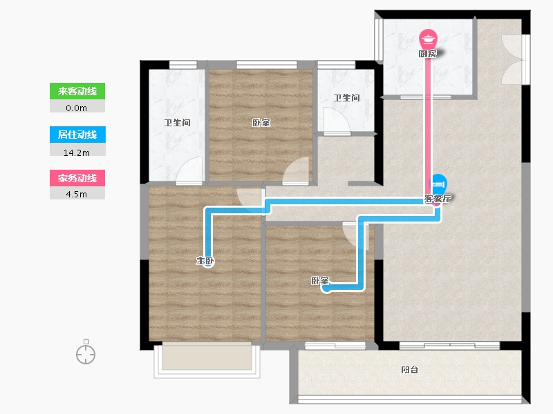 陕西省-西安市-金辉鹿鸣长滩-100.27-户型库-动静线