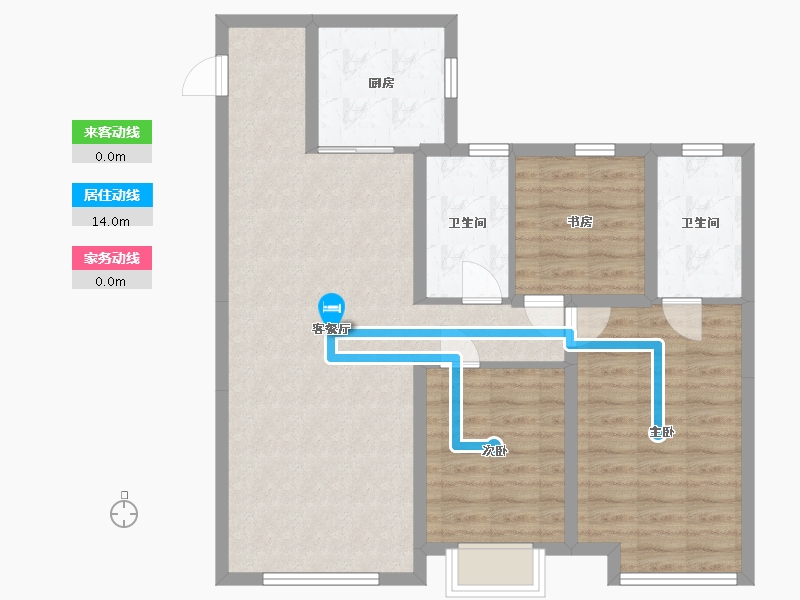 山东省-青岛市-青特金茂·中欧国际城滨江悦-88.00-户型库-动静线