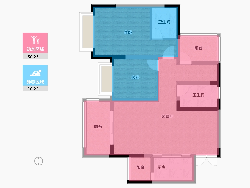 四川省-成都市-君悦时代-79.59-户型库-动静分区