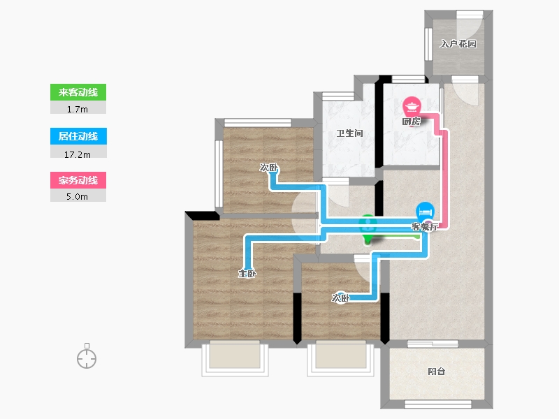 广东省-广州市-万科黄埔新城-61.50-户型库-动静线