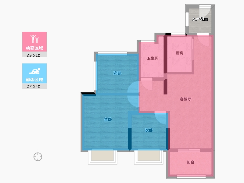 广东省-广州市-万科黄埔新城-61.50-户型库-动静分区