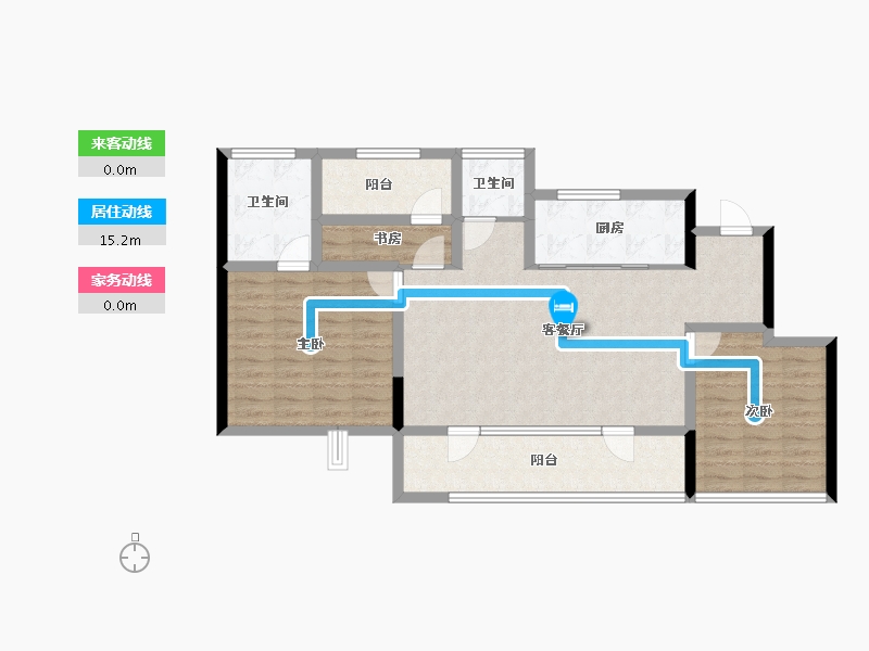 山东省-青岛市-博观星海知海园丨望海园-94.66-户型库-动静线