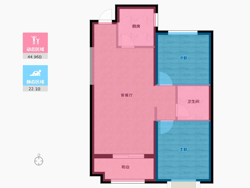 山西省-太原市-华峪南区-60.04-户型库-动静分区