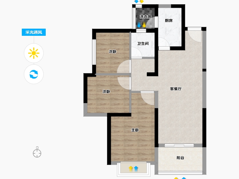 四川省-成都市-天府半岛-71.09-户型库-采光通风