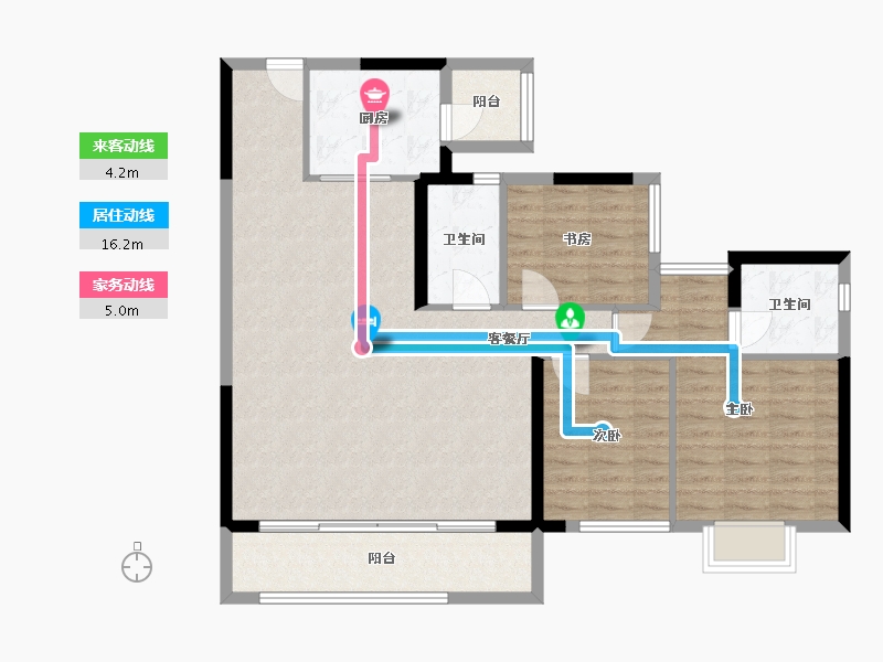 四川省-成都市-中海新川华府-102.01-户型库-动静线