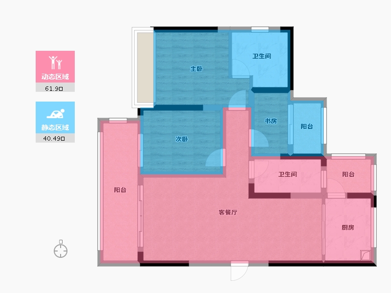 贵州省-遵义市-江南印-92.80-户型库-动静分区