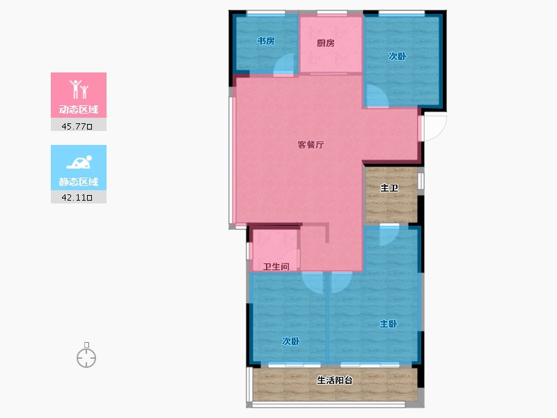 浙江省-杭州市-保利和著风华里-93.00-户型库-动静分区