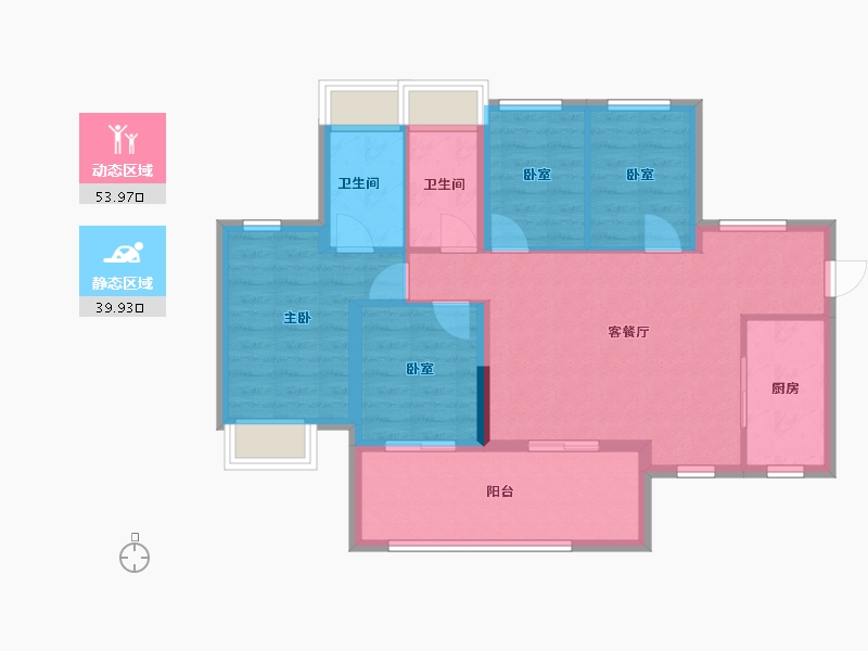 广东省-广州市-万科黄埔新城-84.00-户型库-动静分区