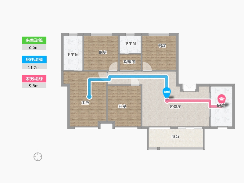 安徽省-滁州市-桂语江南-122.25-户型库-动静线