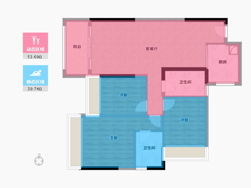 贵州省-贵阳市-四季贵州椿棠府-86.00-户型库-动静分区