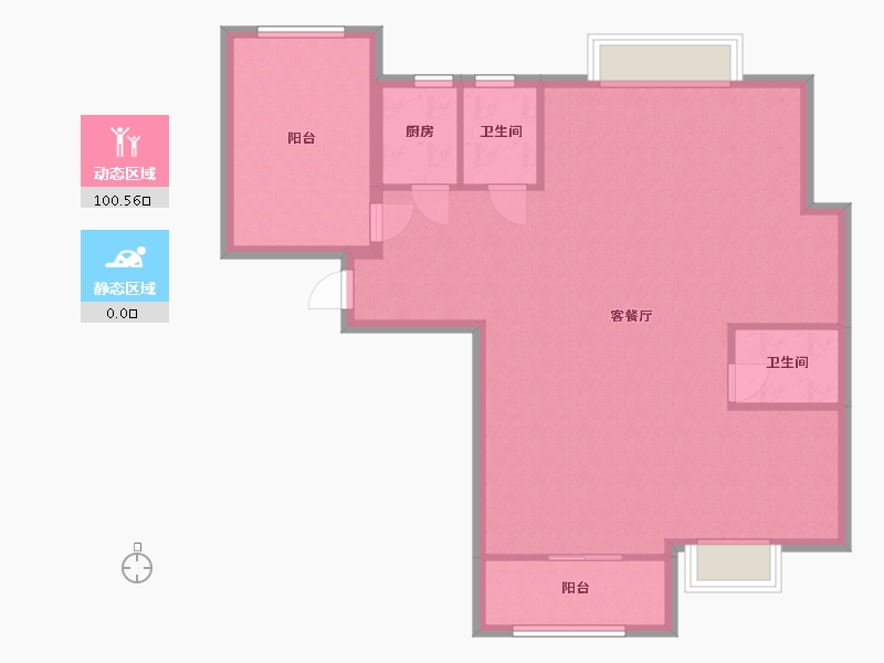 福建省-漳州市-碧湖天骄-104.00-户型库-动静分区