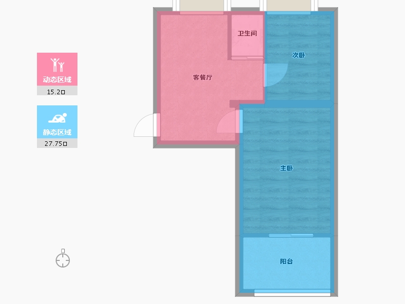 北京-北京市-虎坊路小区-36.43-户型库-动静分区