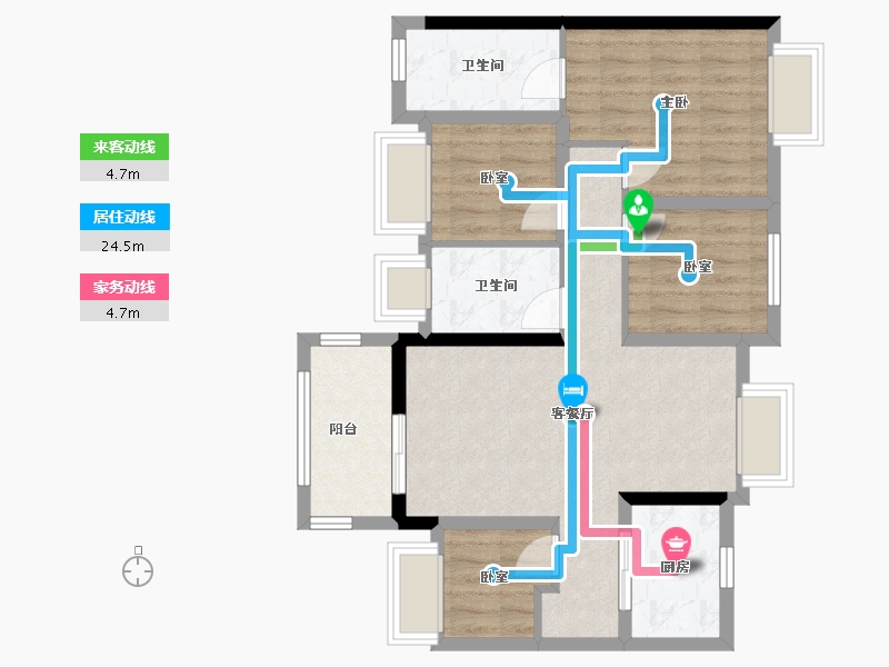 广东省-广州市-中建星光城-72.80-户型库-动静线