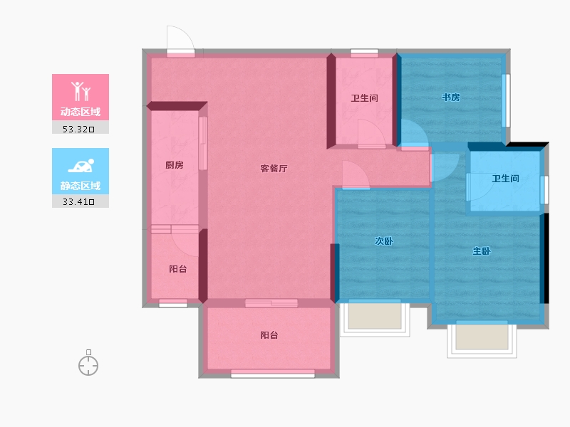 广东省-湛江市-建实华都花园-78.40-户型库-动静分区