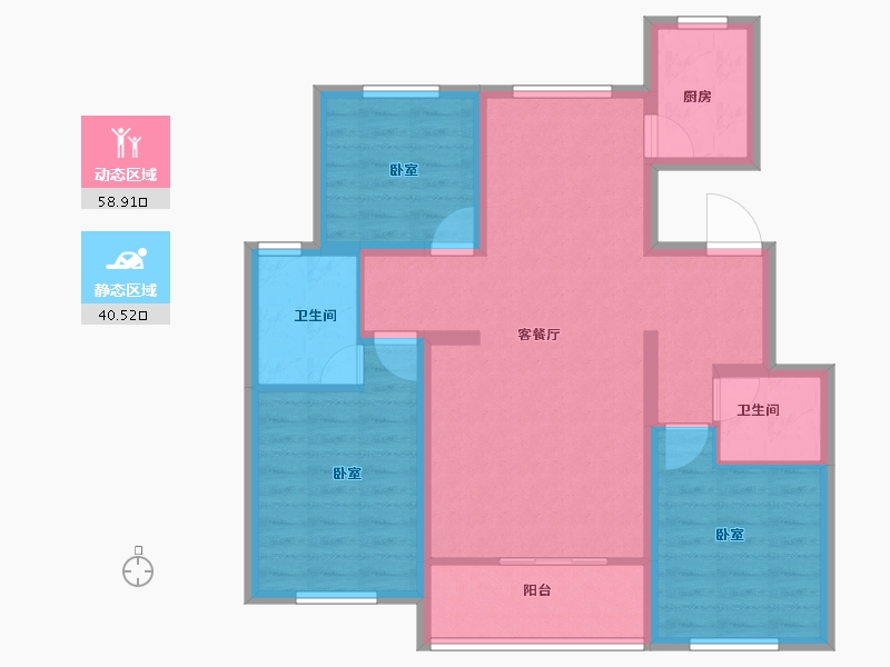 河北省-邯郸市-静和苑-88.50-户型库-动静分区