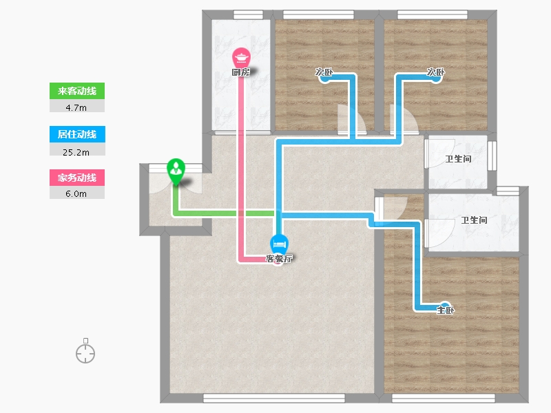 陕西省-西安市-西安保利天悦-95.00-户型库-动静线