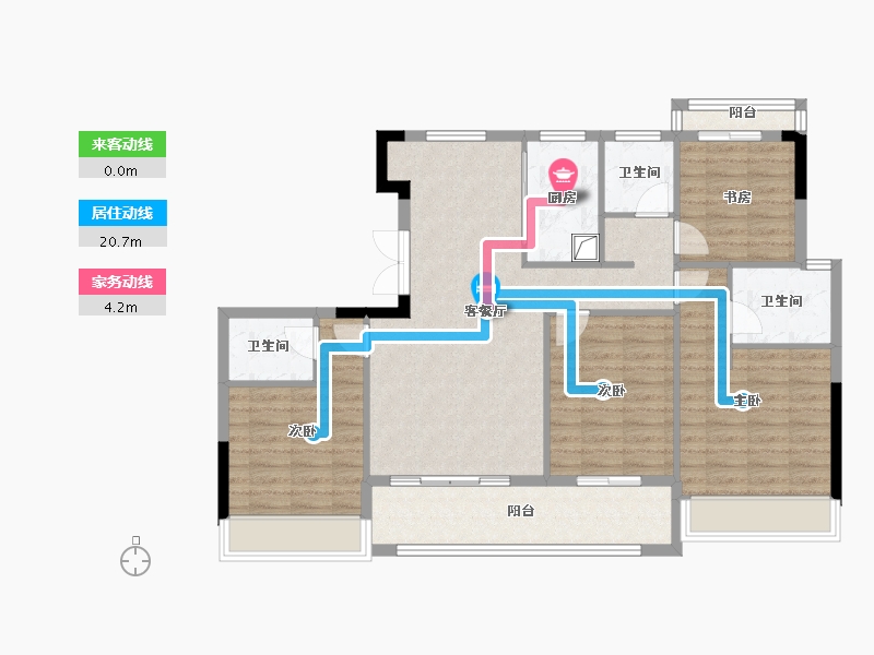 浙江省-台州市-天宁誉府-102.59-户型库-动静线