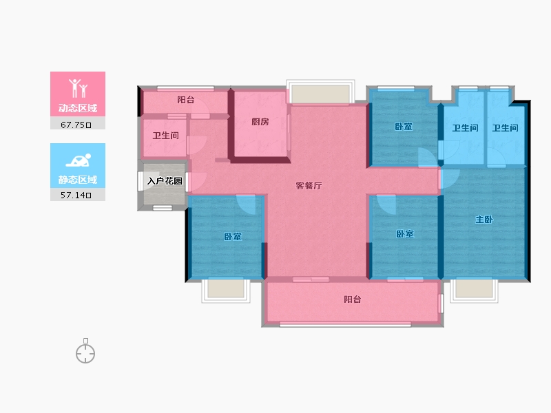 广东省-广州市-万科黄埔新城-113.93-户型库-动静分区