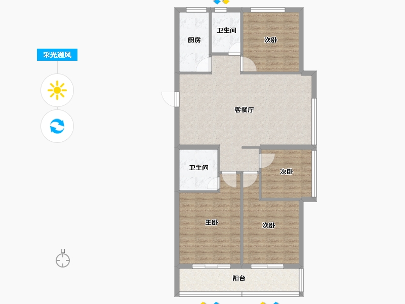 浙江省-杭州市-杭房·启润学府-97.28-户型库-采光通风