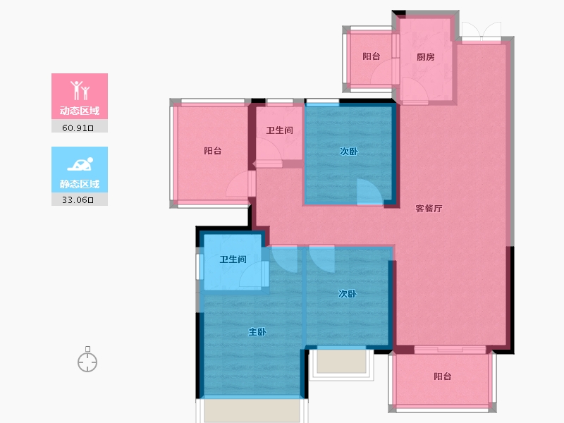 广西壮族自治区-南宁市-大都悦园-79.20-户型库-动静分区