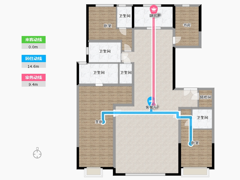 青海省-西宁市-中海·开元壹号丨紫宸-208.32-户型库-动静线