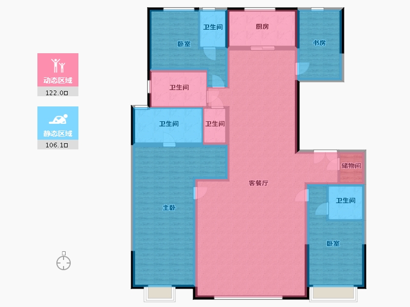 青海省-西宁市-中海·开元壹号丨紫宸-208.32-户型库-动静分区