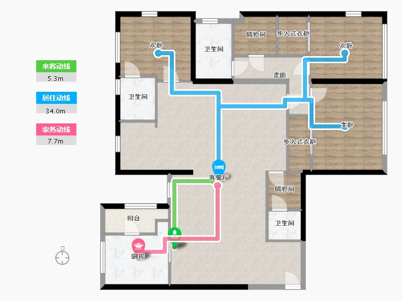 上海-上海市-老西门新苑-160.00-户型库-动静线