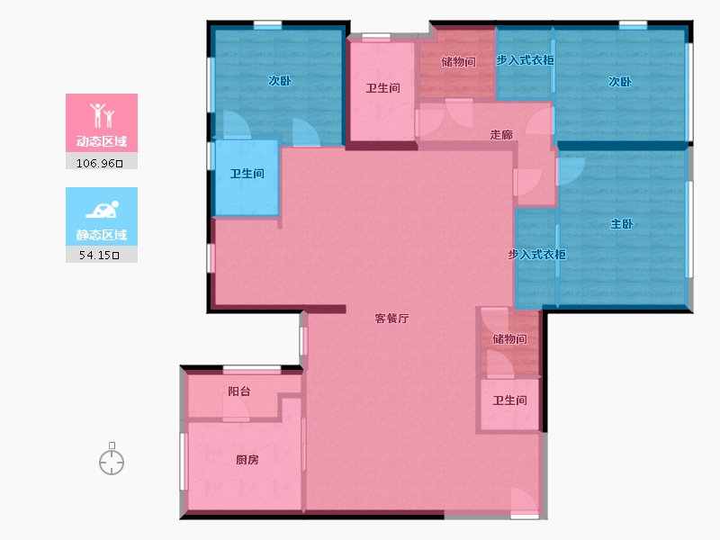 上海-上海市-老西门新苑-160.00-户型库-动静分区