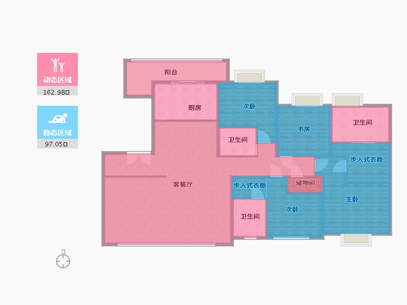 上海-上海市-云锦东方三期-240.00-户型库-动静分区