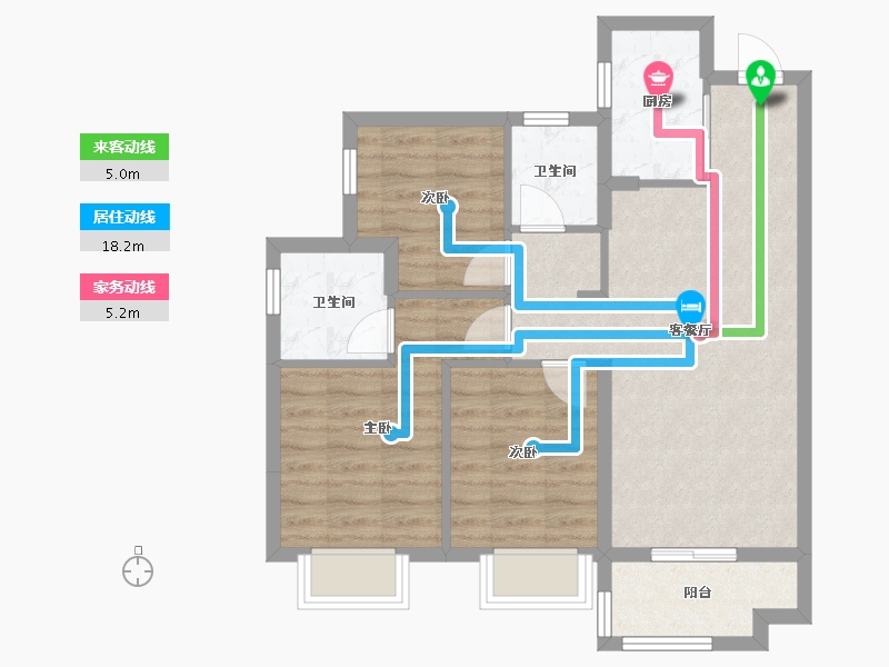 广东省-东莞市-保利和悦滨江-69.28-户型库-动静线