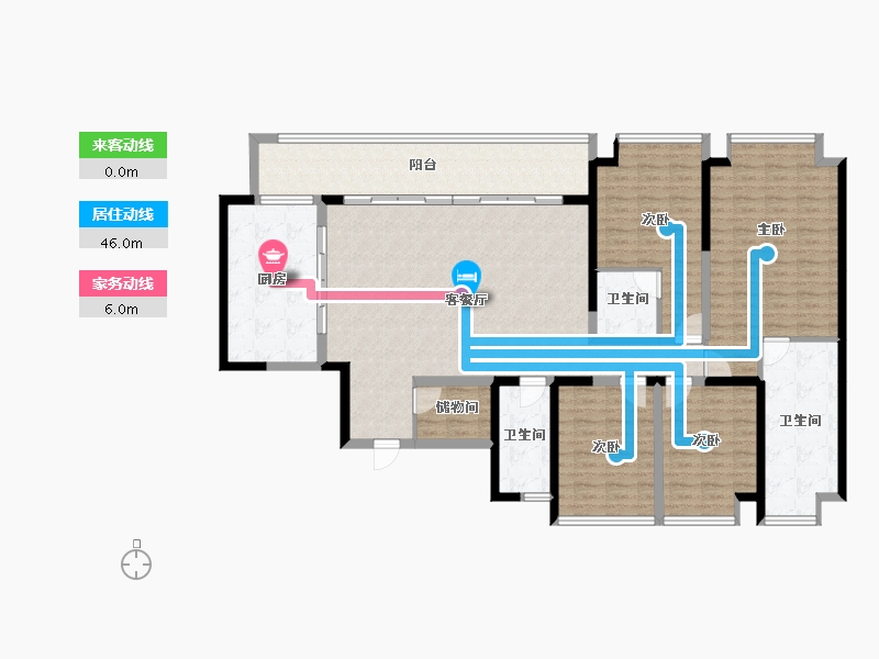 四川省-成都市-远大海湾云锦-163.82-户型库-动静线