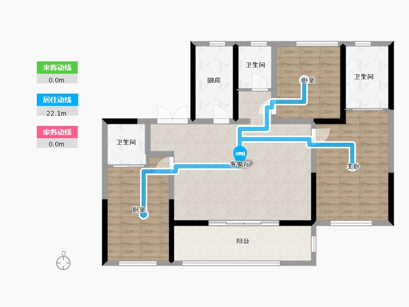 陕西省-宝鸡市-清山栖里-110.40-户型库-动静线