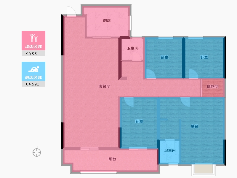 河南省-南阳市-正商如意宽境-140.84-户型库-动静分区