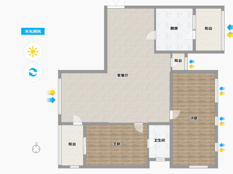 上海-上海市-老西门新苑-160.00-户型库-采光通风