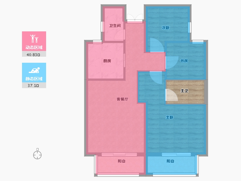 浙江省-杭州市-才泊嘉院（人才共有产权）-73.50-户型库-动静分区