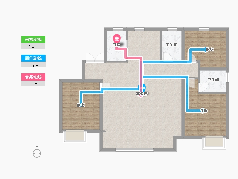 河北省-保定市-嘉禾·复兴公馆-103.58-户型库-动静线