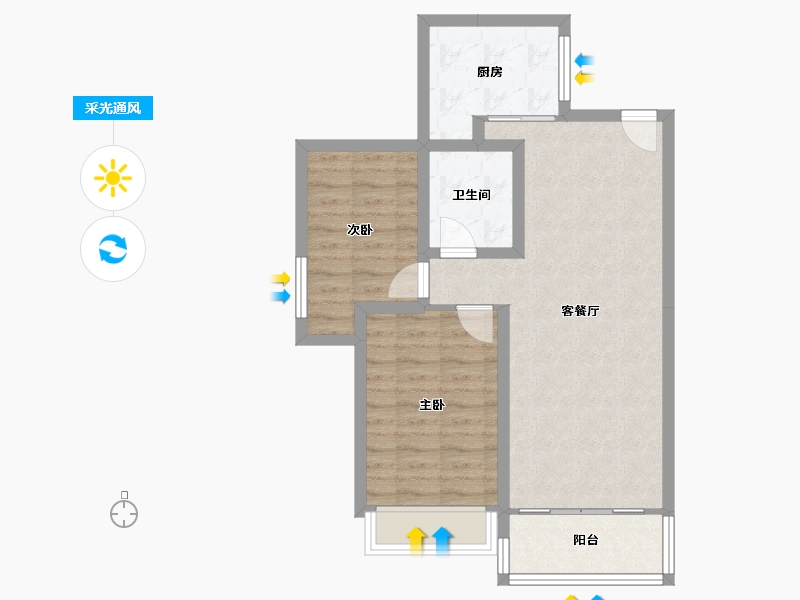 四川省-成都市-川发宽窄慢里-67.51-户型库-采光通风