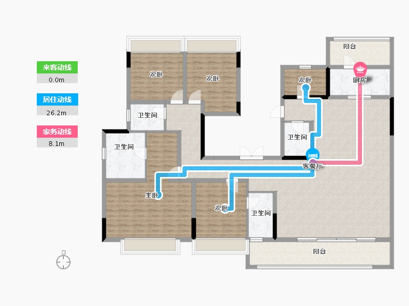 四川省-成都市-悦湖菁领汇-184.56-户型库-动静线