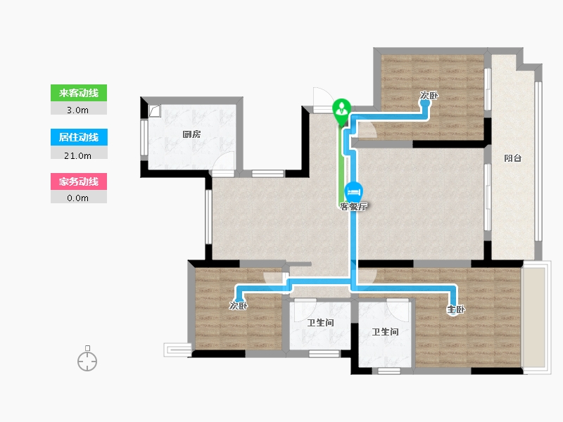 河南省-南阳市-金水兰庭-102.40-户型库-动静线