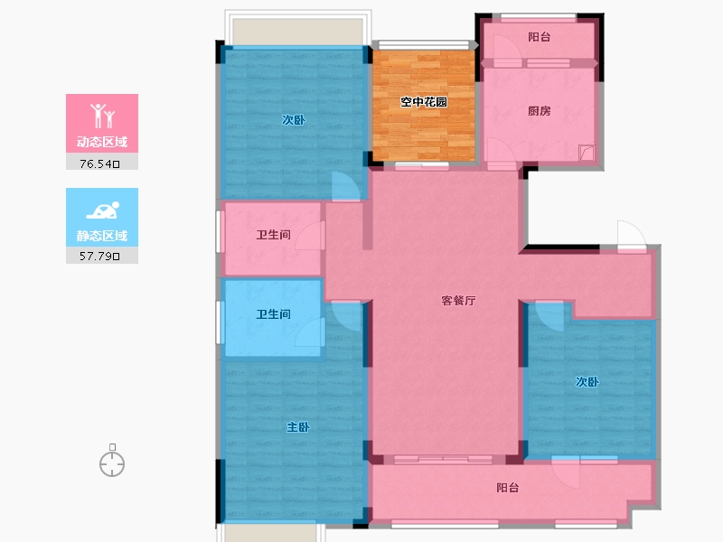 江苏省-苏州市-九龙仓碧堤半岛-130.00-户型库-动静分区