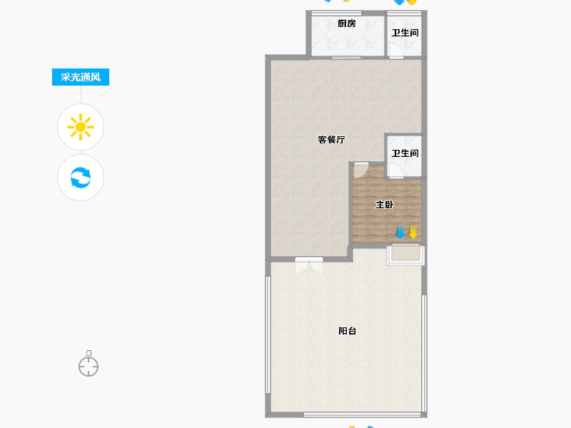 安徽省-滁州市-桂语江南-140.00-户型库-采光通风