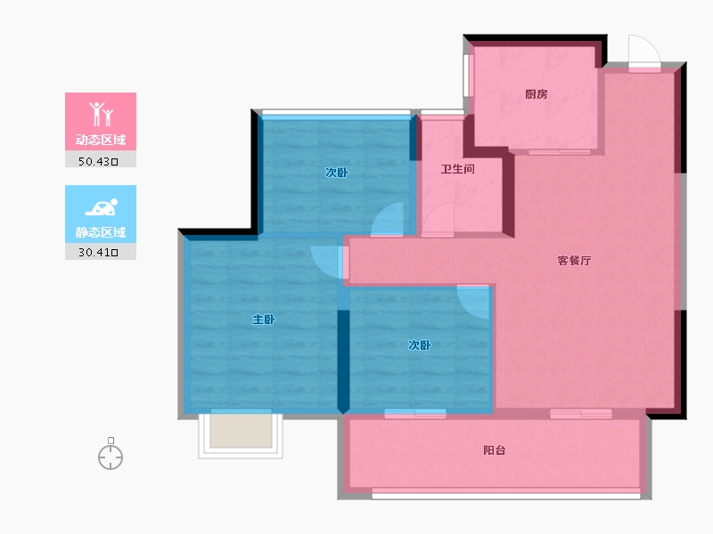 安徽省-合肥市-鼎建璟阳里-72.00-户型库-动静分区