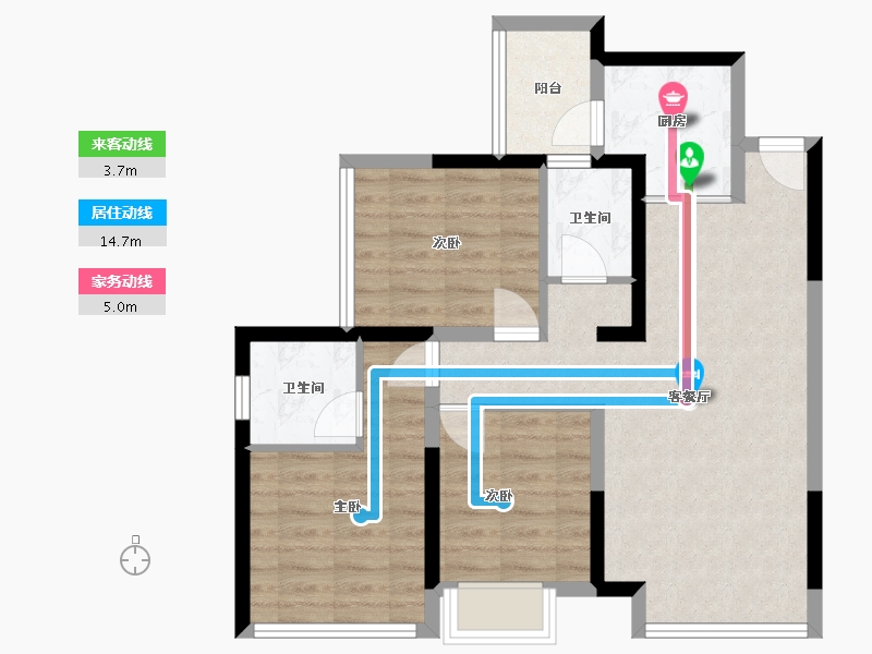 四川省-成都市-奥园棠玥府-73.00-户型库-动静线