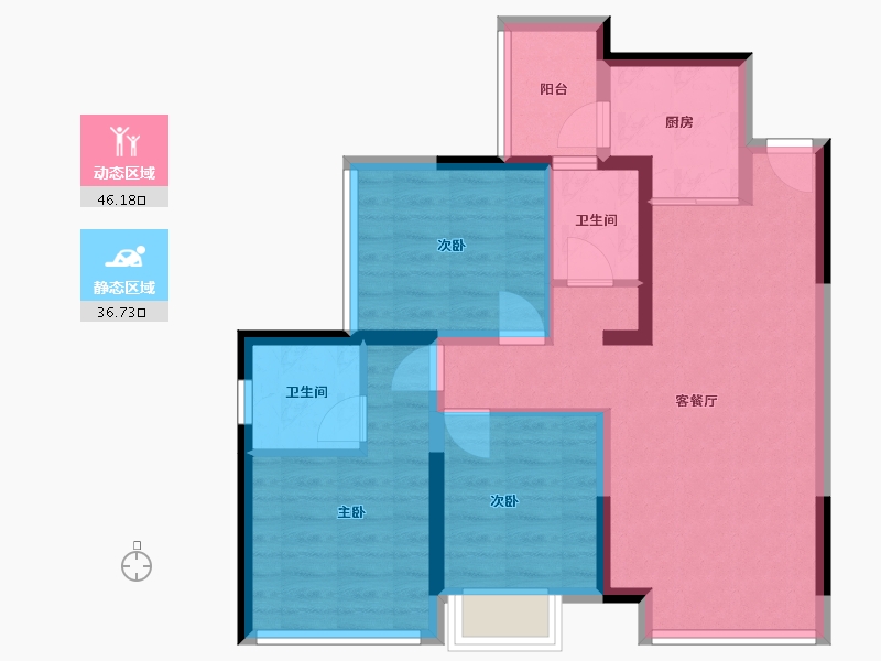 四川省-成都市-奥园棠玥府-73.00-户型库-动静分区