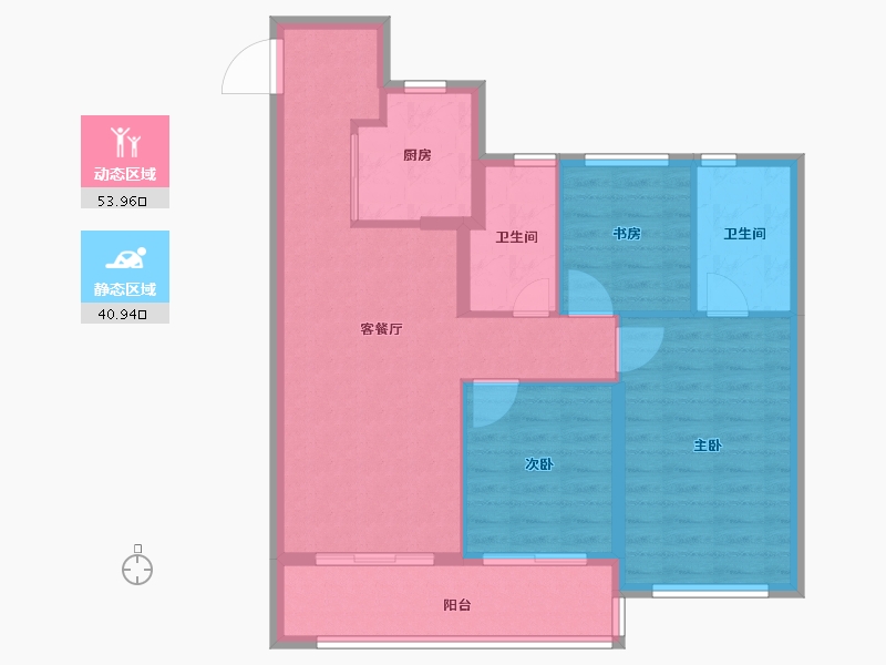 浙江省-杭州市-中建潮阅尚境-85.62-户型库-动静分区